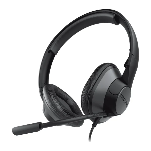 אוזניות Creative HS-720 V2 - USB Headset with Noise-cancelling Condenser Mic and Inline Remote with Mic Mute Button for Video Calls